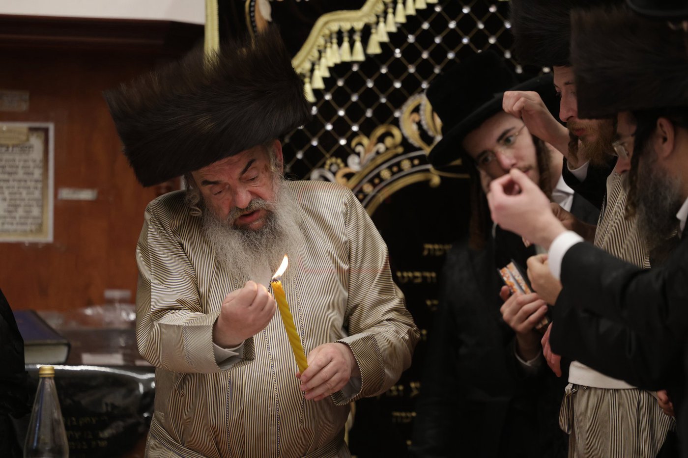 האדמו"ר מלעלוב מוצאי שב"ק בצפת