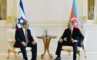 נתניהו עם הנשיא האזרי בביקור בשנת 2016 באזרבייג'ן