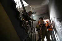 כוחות פיקוד העורף בזירת נפילה בבאר שבע