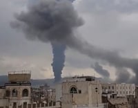 התקיפות אמש בבירת תימן