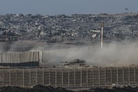 עזה, כפי שנראית מהגבול עם ישראל