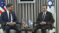 הנשיא הרצוג עם סגנו של טראמפ - ואנס, היום