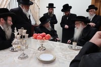 האדמו"ר מצאנז בביקור אצל האדמו"ר מסלונים