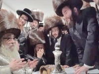 ר' חיים הערש גלנצר עם האדמו"ר מסאטמר