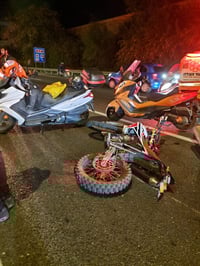 זירת התאונה בגבעת שמואל