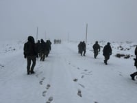 לוחמי חטיבת "ההרים" (810) בשלג בהר החרמון