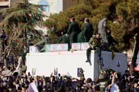 הלווית קסאם סולימאני באיראן. אילוסטרציה