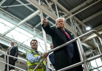 טראמפ בסיור בו אירעה התקרית