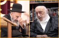 זקני ראשי הישיבות הספרדים והליטאים הגרב"ד פוברסקי והגר"מ צדקה