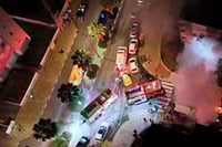 זירת השריפה בנתניה