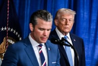 פיט הגסת' משמאל, הנשיא טראמפ מימין