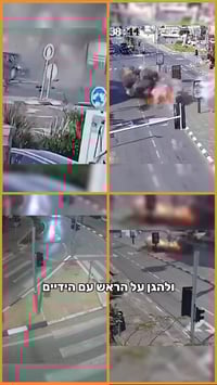 סרטונים אמיתיים ומחרידים: זה מה שקורה כשנופל טיל על הכביש לצד כלי רכב