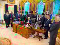 פגישת העסקנים עם הנשיא טראמפ