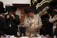 האדמו"ר מלעלוב מוצאי שב"ק בצפת