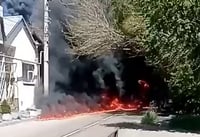 נפט בוער זורם ברחובות: תיעוד מרוסיה מציג מחזה מפחיד 