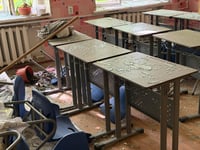 "הפיצוץ האדיר הרעיד את כל הרחוב": הרס רב בבית הספר היהודי