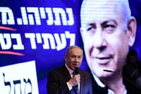 ראש הממשלה בנימין נתניהו בעצרת בחירות של הליכוד