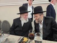 הגר"י זילברשטיין מברך את ח"כ משה גפני בשמחה