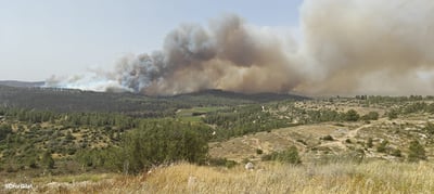 חודשה האש בהרי ירושלים; יישוב נווה שלום מפונה כעת