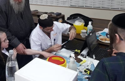 חרדים מתחסנים נגד חצבת. אילוסטרציה