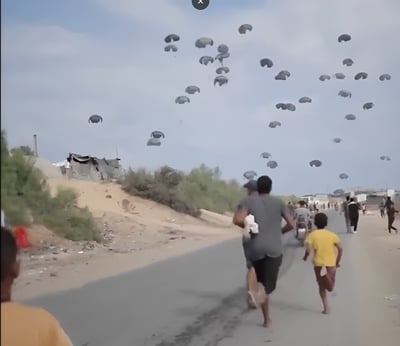 מהאוויר או מהיבשה  - הסיוע האווירי לעזה