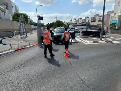 זירת התאונה באשדוד