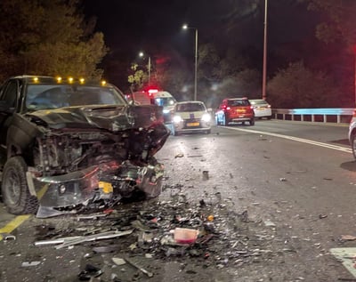 זירת התאונה בכביש 44