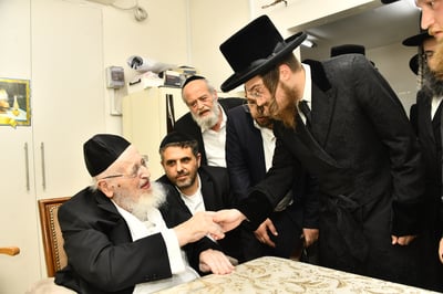 האדמו"ר מסאדיגורה בביקור אצל הגרמ"צ ברגמן