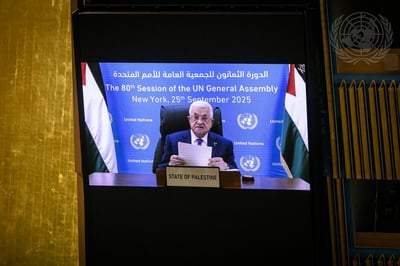 אבו מאזן על מסכי האו"ם