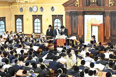 הגאון רבי משה הלל הירש בשיחה בבית השם