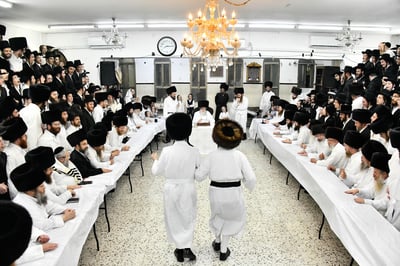 מוצאי יום כיפור בחצה"ק מודז'יץ
