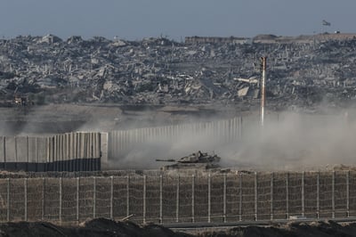 עזה, כפי שנראית מהגבול עם ישראל