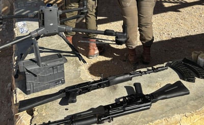 רחפן ונשקים שנתפסו