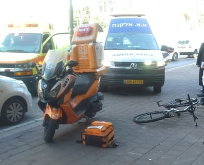 זירת התאונה בבני ברק