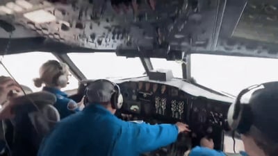 תיעוד מתוך המטוס האמריקני