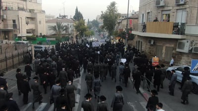 הפלישה לכביש 1 בהפגנה נגד הגיוס | ארכיון