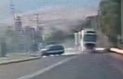 רגעי הפגיעה בניידת