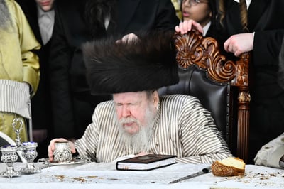 האדמו"ר מלעלוב ארה"ב בשב"ק בבני ברק