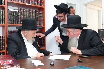 הגאון ר' משה דוד ליפקוביץ בביקור אצל הגרמ"ה הירש