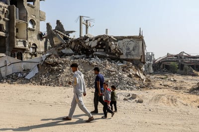 ההריסות בשטח הרצועה