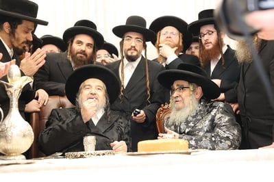 האדמו"ר מסאטמר בביקור אצל הגרי"מ שכטר