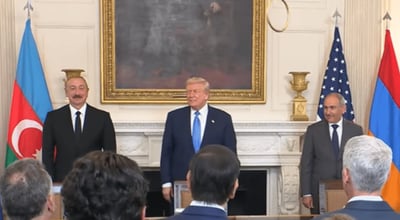אזרבייג'ן וארמניה בחתימת ההסכם עם טראמפ