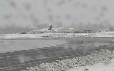 המטוס על המסלול