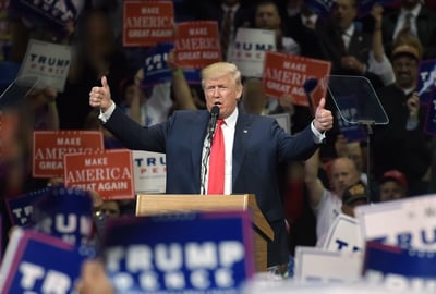 הנשיא טראמפ בעצרת בחירות | אילוסטרציה