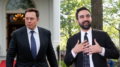 מימין זוהראן ממדאני, משמאל אילון מאסק