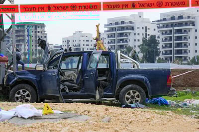 רכבו של המחבל בפיגוע הנורא