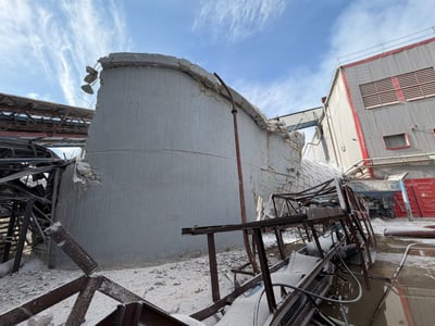 קריסת המבנה במפעל בירוחם