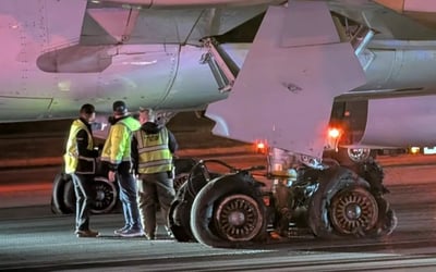 המטוס עם הצמיגים המפוצצים