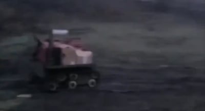 "הנה, הם השמידו אותו" | הרוסים שיגרו כלי אוטונומי - שעלה על מוקש לאחר שניות | תיעוד