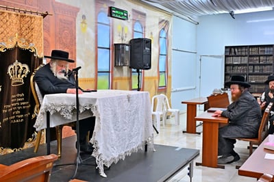 המקובל הגה"צ רבי אביש ציינוירט בשיחת חיזוק בבית שמש